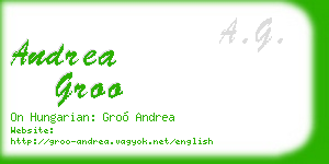 andrea groo business card